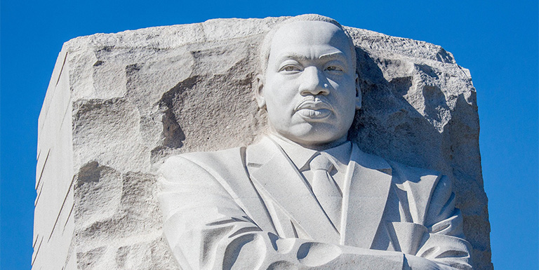 Relief statue of Dr. Martin Luther King Jr.